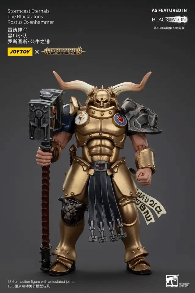 JOYTOY: Warhammer - Stormcast Eternals The Blacktalons Lorai Rostus Oxenhammer