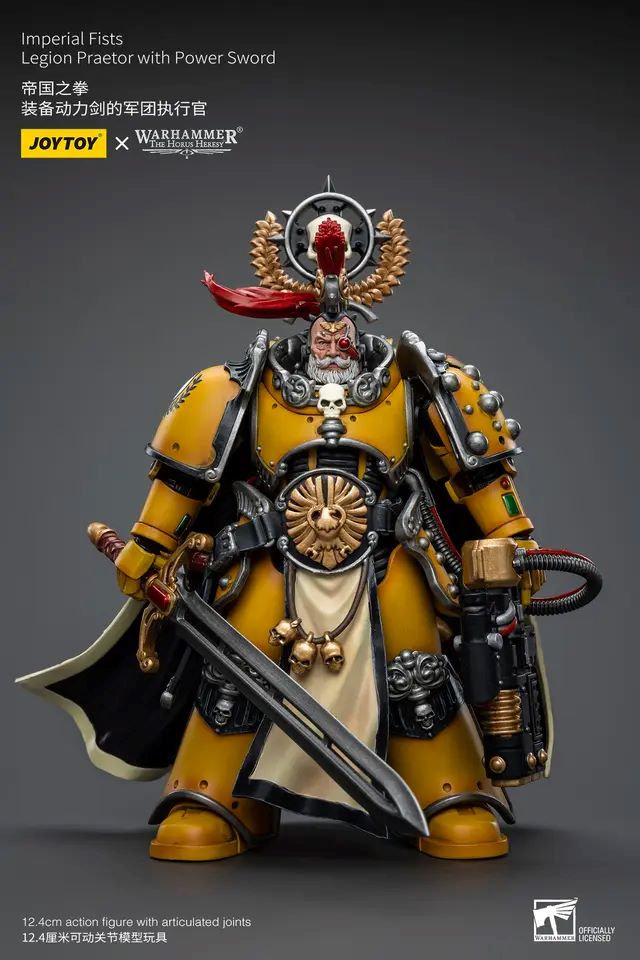 JOYTOY: Warhammer - Imperial Fists Legion Praetor With Power Sword