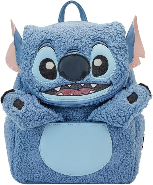 Loungefly: Disney Stitch Plush Pocket Backpack