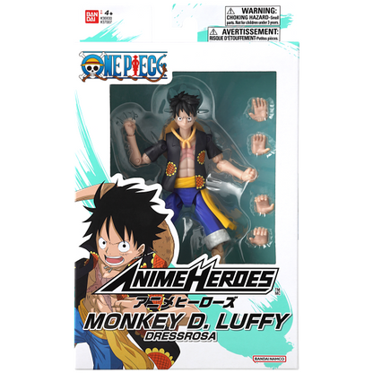 Anime Heroes: One Piece - Monkey D. Luffy Dressrosa Version Action Figure