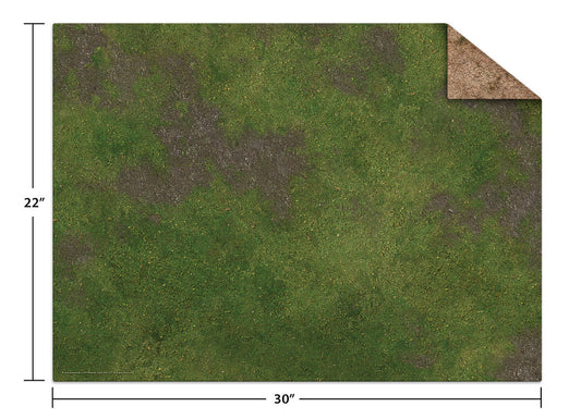 Game Mat 22x30 Broken Grassland/Desert Scrubland