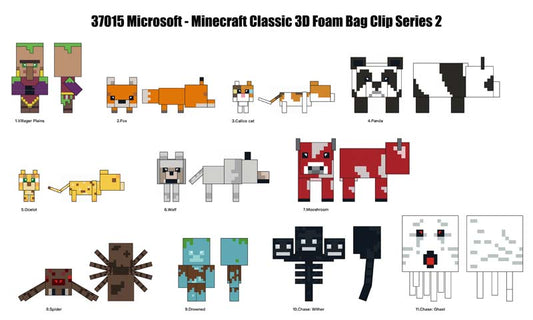 Minecraft: Mystery 3D Foam Bag Clip Series 2 Figure