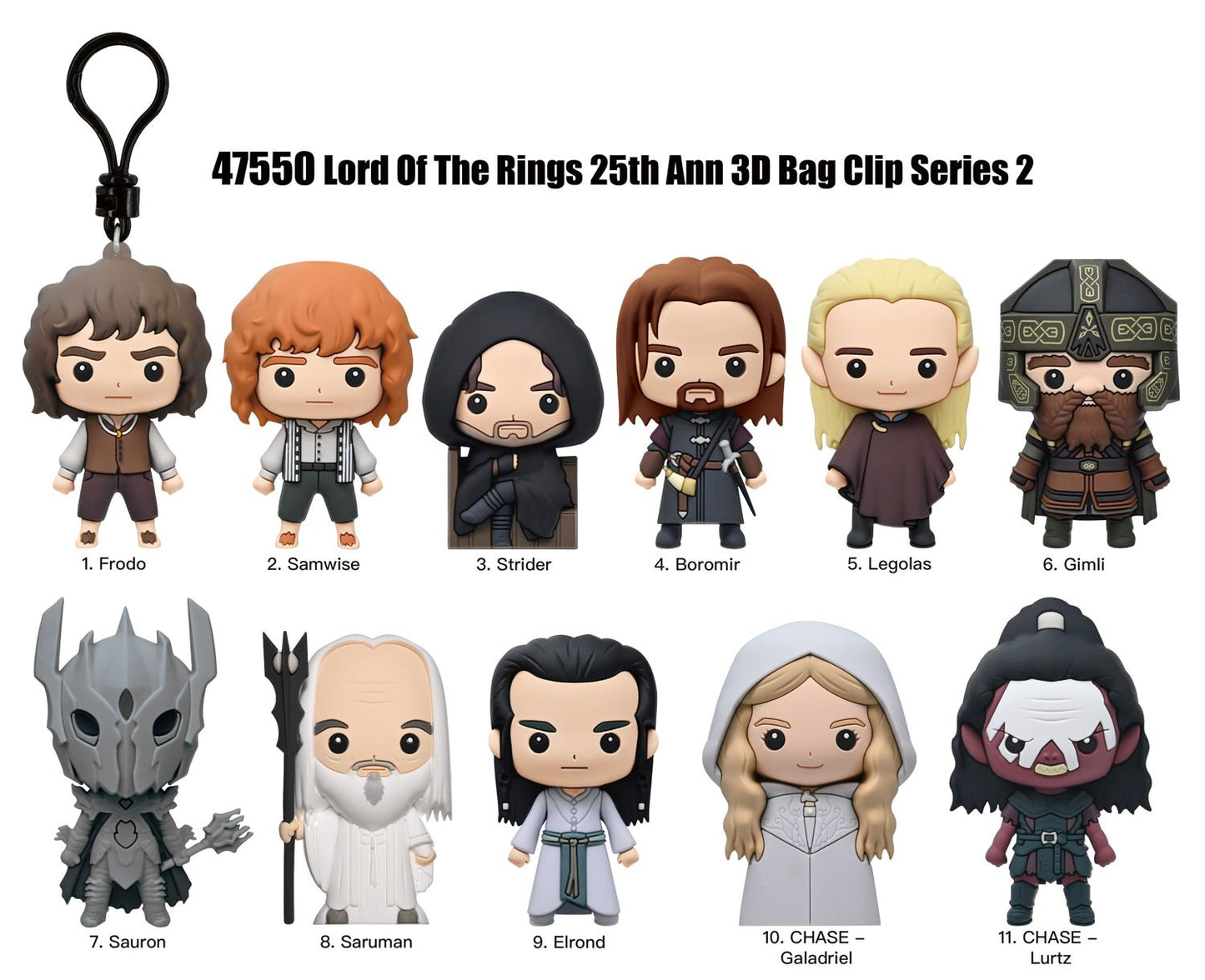 Lord Of The Rings: Series 2 - 3D Foam Bag Clip Blind Pack