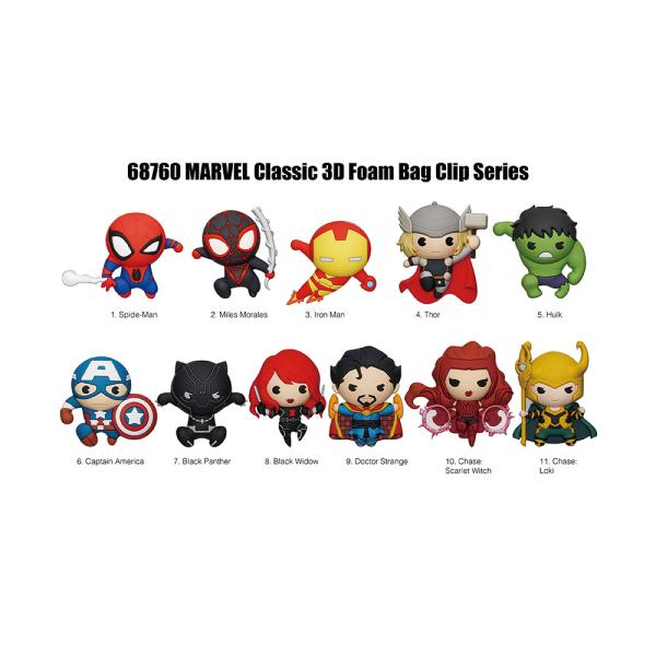 Marvel: Mystery 3D Foam Bag Clip Classic Figure