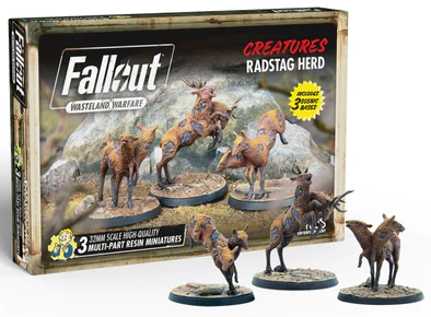 Fallout Wasteland Warfare: Creatures - Radstag Herd