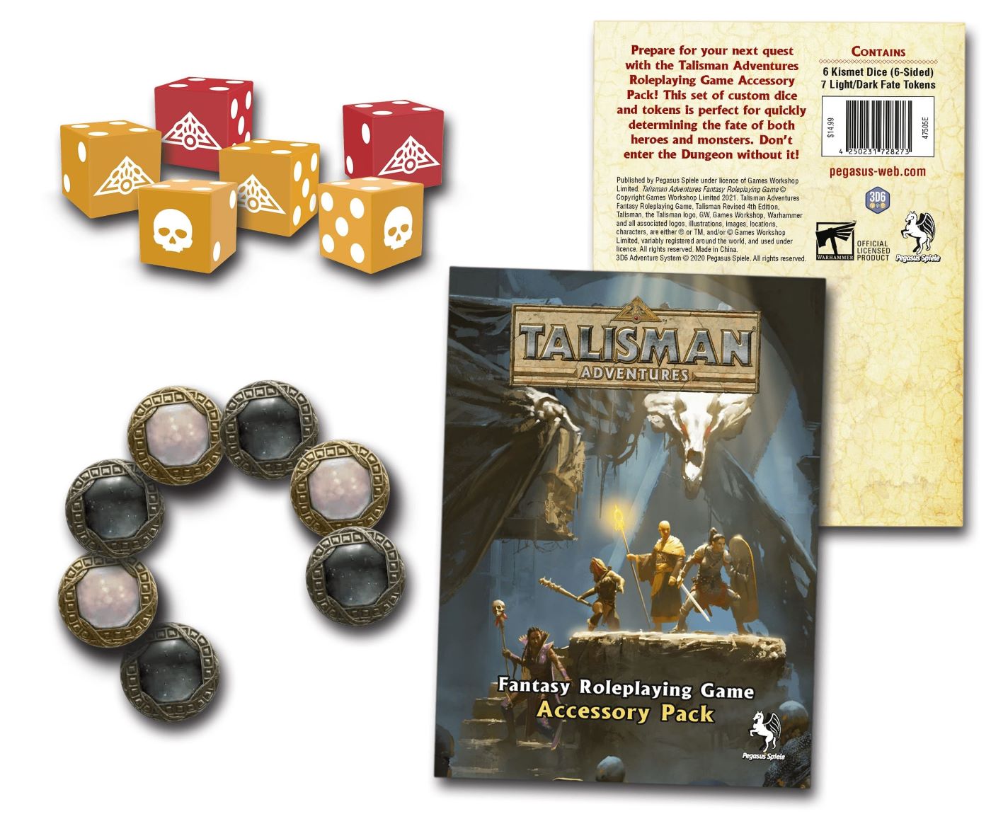 Talisman Adventures RPG: Accessory Pack Dice & Tokens