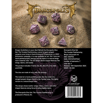 Dracopolis Dice Set: The Yuacatan Featherwing