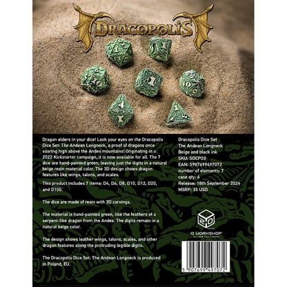 Dracopolis Dice Set: The Andean Longneck