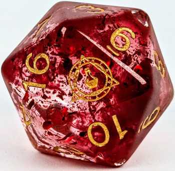 Role 4 Initiative: XL D20 30mm - Alchemist's Stone With Symbol