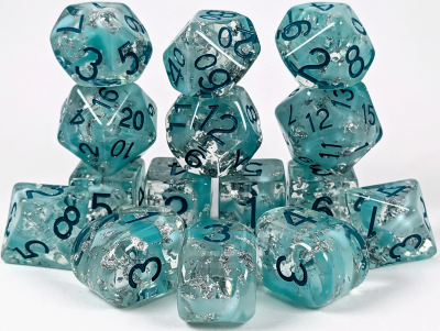 Role 4 Initiative: 15 Piece Dice Set - Arctic Blast
