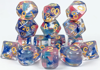 Role 4 Initiative: 15 Piece Dice Set - Coral Reef