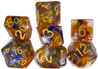 Role 4 Initiative: 7 Piece Dice Set - Cosmic Cliffs