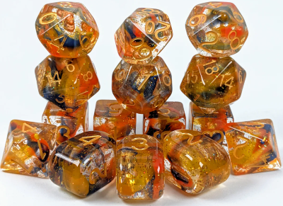Role 4 Initiative: 15 Piece Dice Set - Cosmic Cliffs