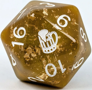 Role 4 Initiative: XL D20 30mm - Dwarven Stout With Symbol