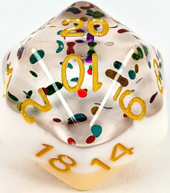 Role 4 Initiative: XL D20 30mm - Birthday Wishes