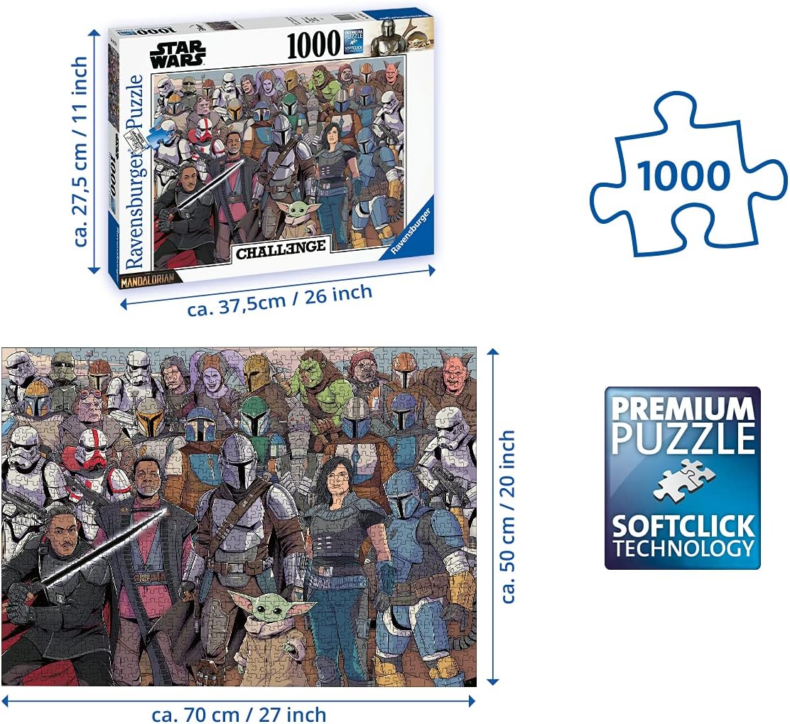 Star Wars: Jigsaw Puzzle 1000 Piece - The Mandalorian Challenge