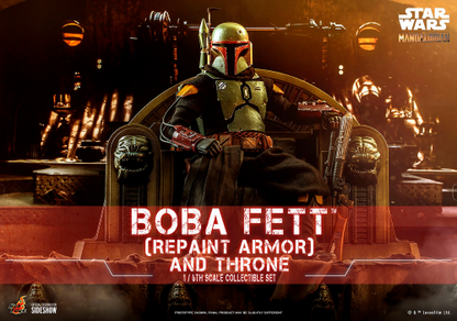 Hot Toys: Star Wars The Mandalorian™ 1:6 Scale Figure - Boba Fett™ [Repaint Armor] And Throne
