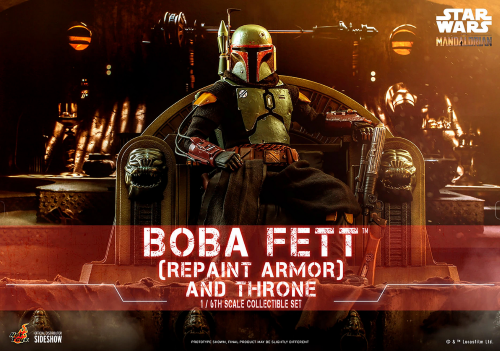 Hot Toys: Star Wars The Mandalorian™ 1:6 Scale Figure - Boba Fett™ [Repaint Armor] And Throne