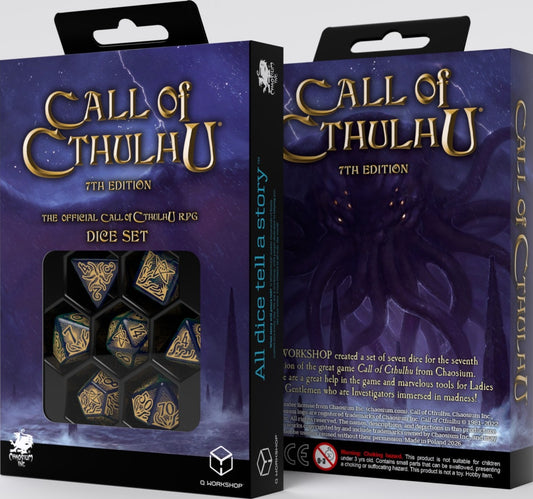 Call Of Cthulhu Dice Set: 7th Edition Blue Green/Gold