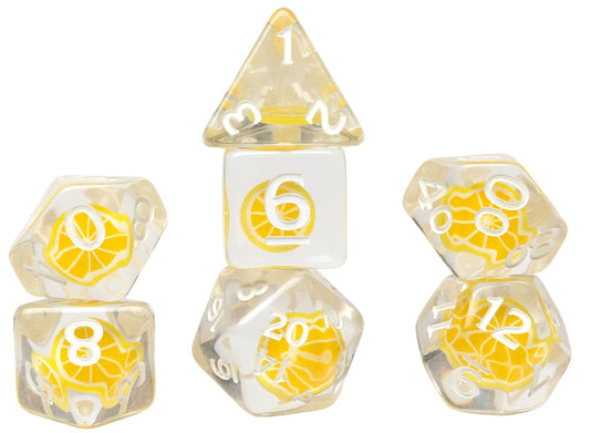 Sirius: 7 Piece Polyhedral Dice Set - Fruit Slice Lemon