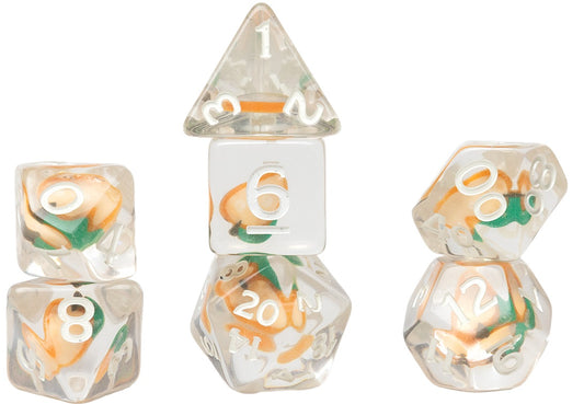 Sirius: 7 Piece Polyhedral Dice Set - Fruit Slice Peach