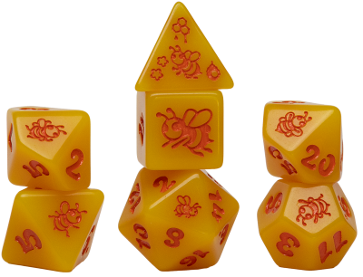Sirius: 7 Piece Polyhedral Dice Set - Animals Golden Buzz