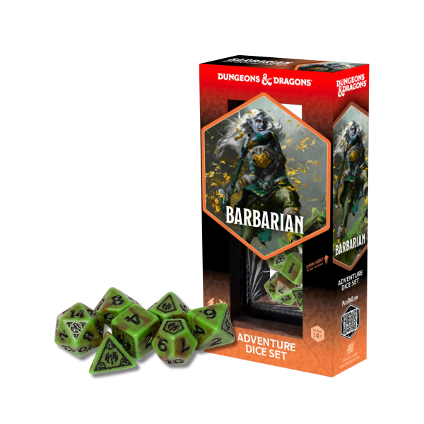 Dungeons & Dragons: Adventure Dice Set - Barbarian Green/Brown