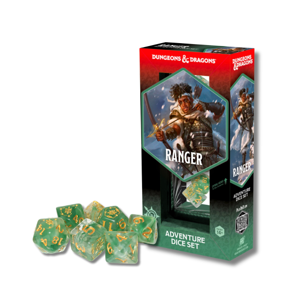 Dungeons & Dragons: Adventure Dice Set - Ranger Gold/Green