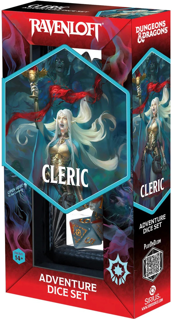 Dungeons & Dragons: Ravenloft Adventure Dice Set - Cleric Light Blue/Red