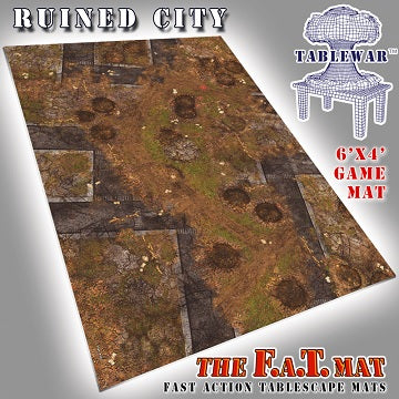 F.A.T. Mats: 6 x 4 Foot Table Mat - Ruined City