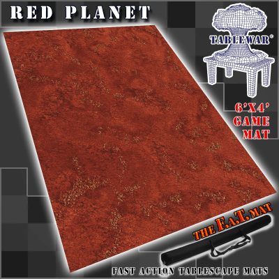 F.A.T. Mats: 6 x 4 Foot Table Mat - Red Planet