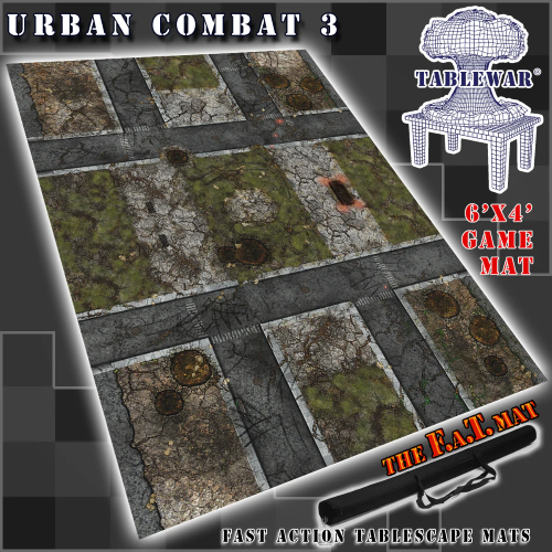 F.A.T. Mats: 6 x 4 Foot Table Mat - Urban Combat