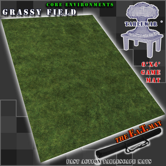 F.A.T. Mats: 6 x 4 Foot Table Mat - Grassy Field