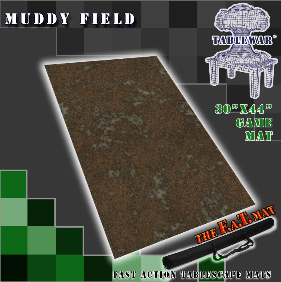 F.A.T. Mats: 30 x 44 Table Mat - Muddy Field