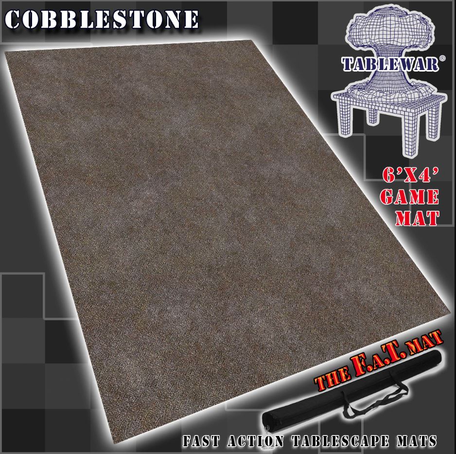F.A.T. Mats: 6 x 4 Foot Table Mat - Cobblestone