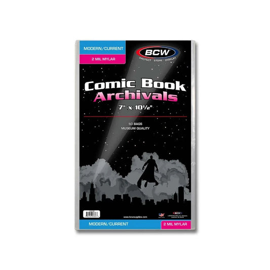 BCW: Comic Book Archivals  2 Mil Mylar 50 Pack - Modern/Current