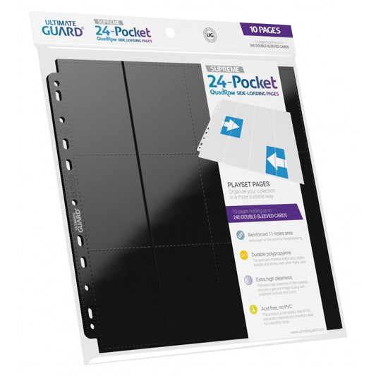 Ultimate Guard: Side-Loading 24 Pocket Pages - Black