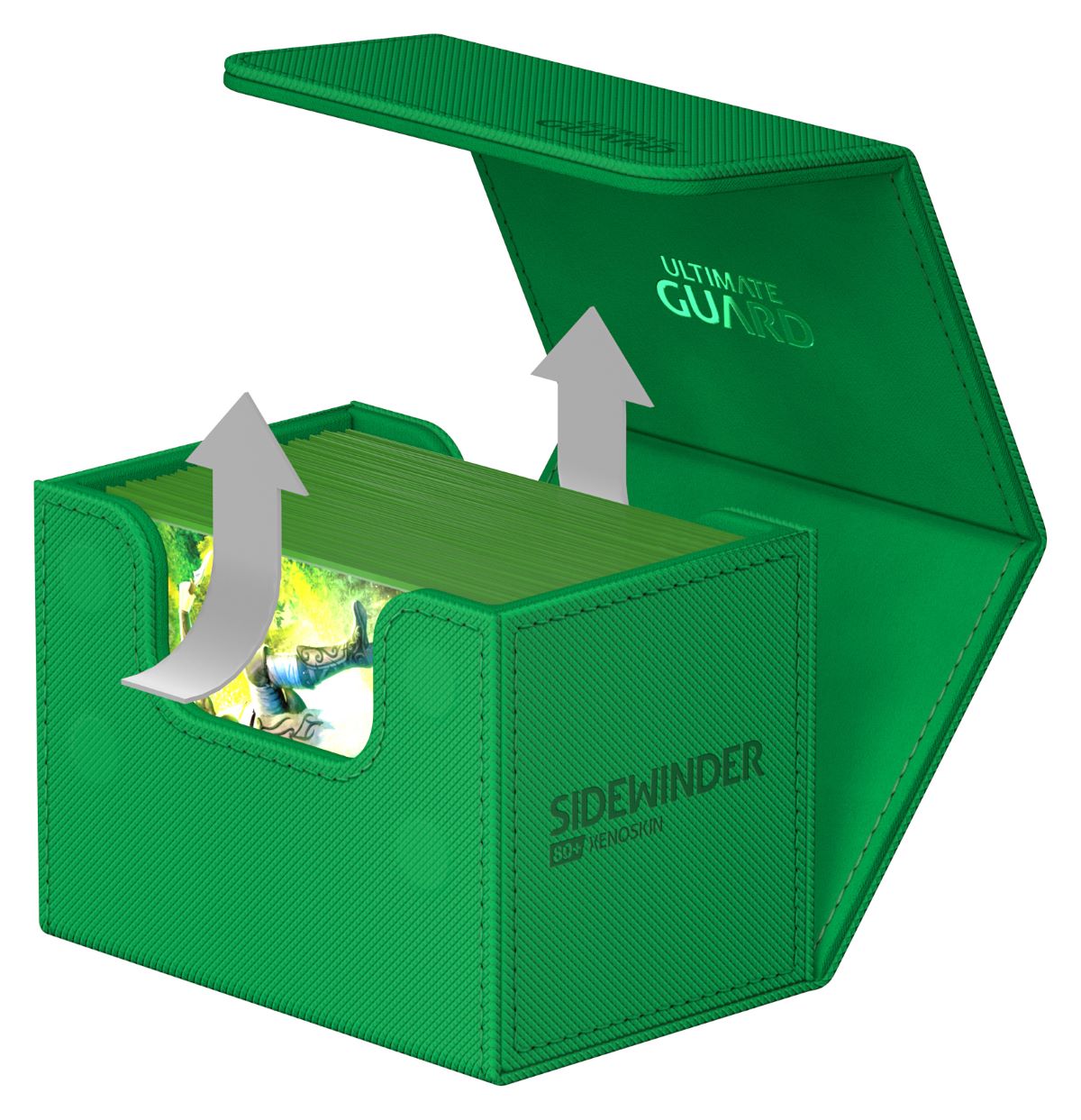 Ultimate Guard: Sidewinder Deck Case 80+ - Monocolor Green