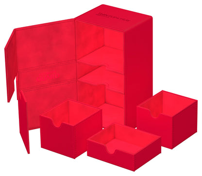 Ultimate Guard: Twin Flip'n'Tray 200+ Deck Case - Monocolor Red
