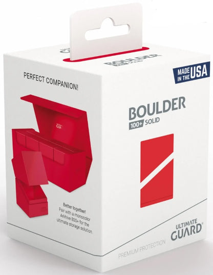 Ultimate Guard: Boulder 100+ Deck Case - Solid Red