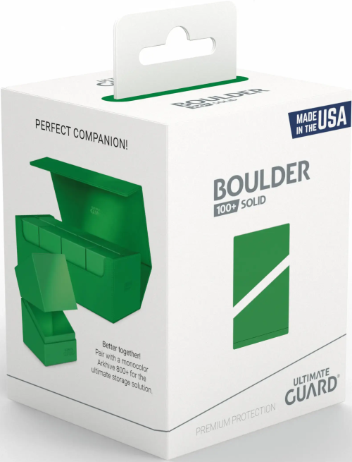 Ultimate Guard: Boulder 100+ Deck Case - Solid Green