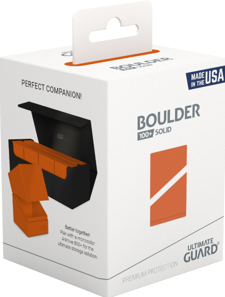 Ultimate Guard: Boulder 100+ Deck Case - Solid Orange