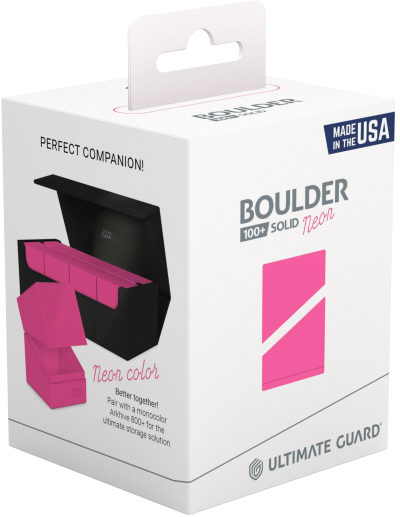 Ultimate Guard: Boulder 100+ Deck Case – Neon Pink