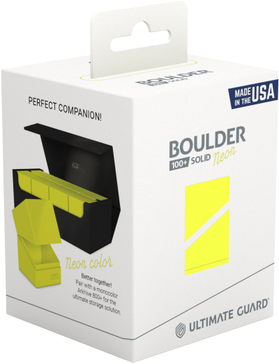 Ultimate Guard: Boulder 100+ Deck Case – Neon Yellow