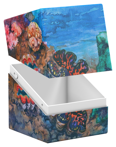 Ultimate Guard: Boulder 100+ Deck Case - Coral Places Seablue Hush