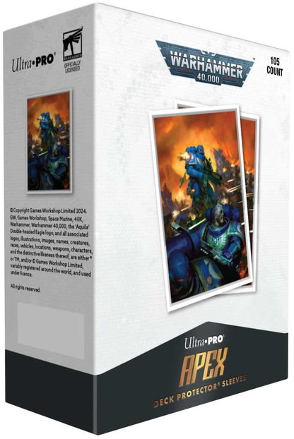 Warhammer 40,000 - APEX Deck Protector Sleeves 105 Count - Space Marines Adeptus Astartes