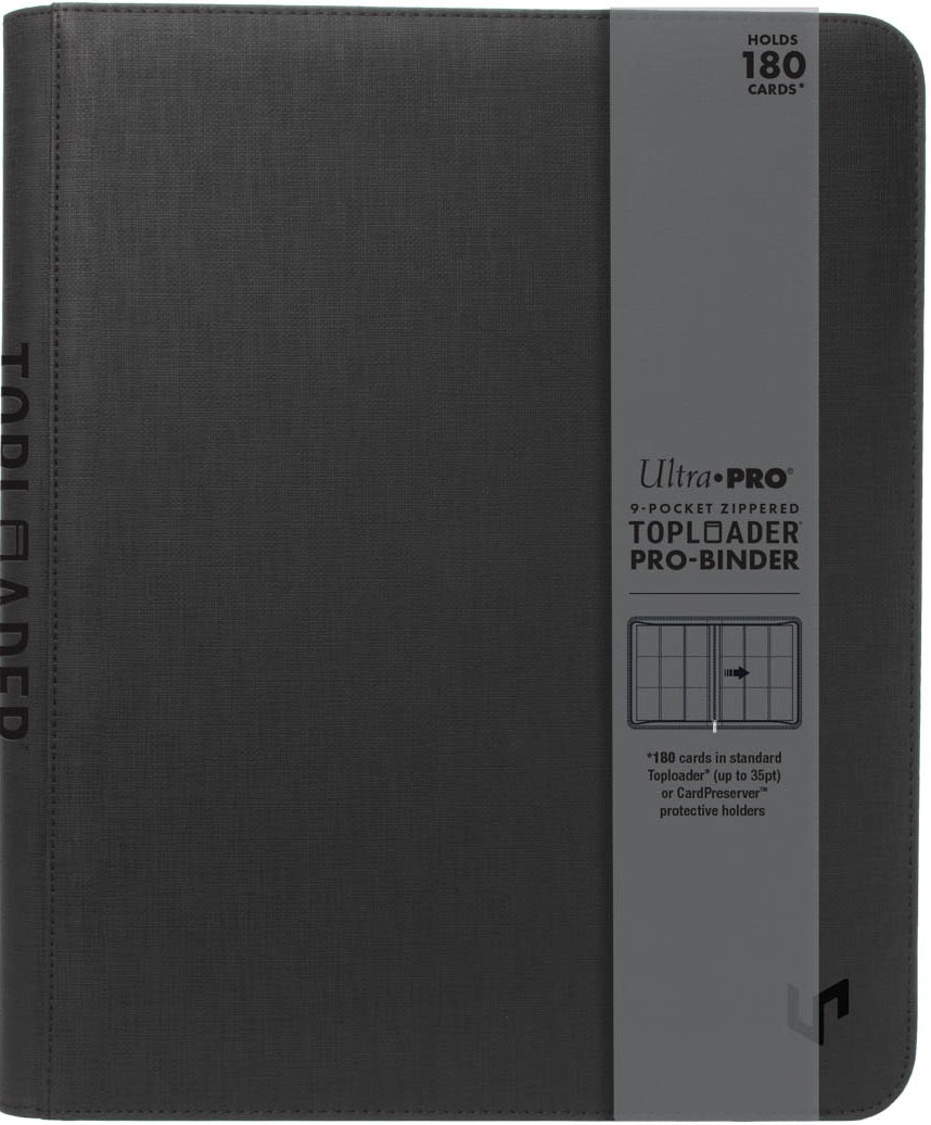 Ultra Pro: 9-Pocket TOPLOADER® Zippered Premium PRO-BINDER® - Black