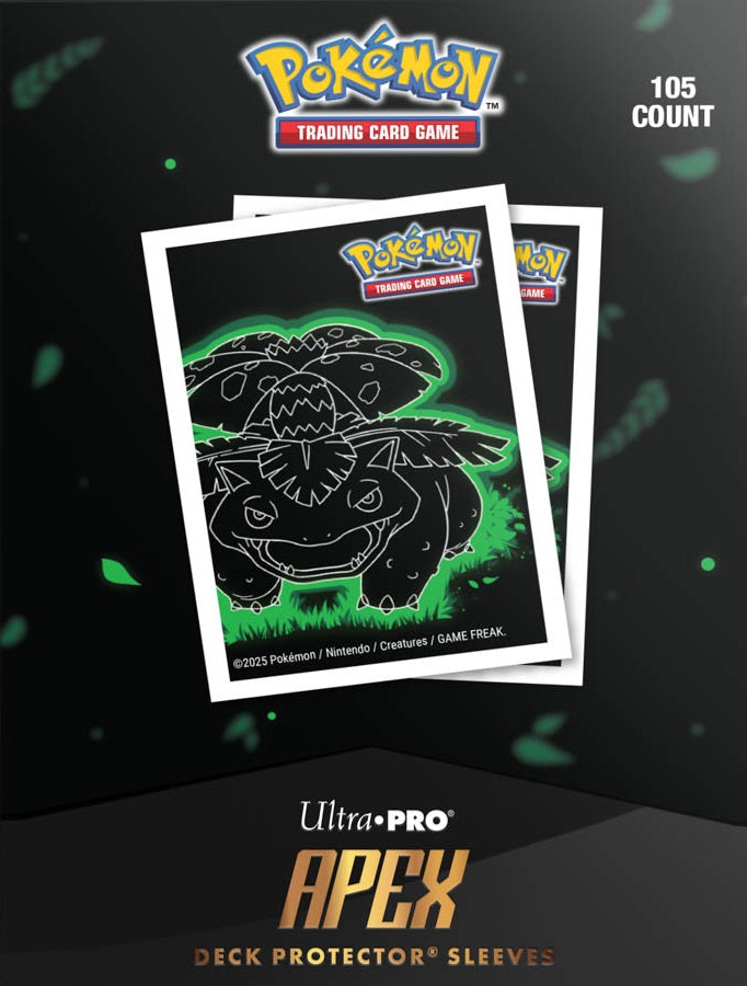 Pokémon: Apex Sleeves 105 Count - Neon Kanto Venusaur