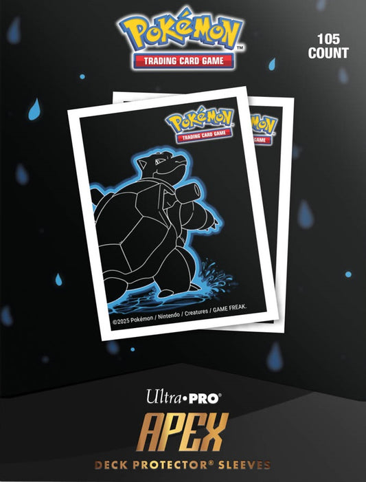Pokémon: Apex Sleeves 105 Count - Neon Kanto Blastoise