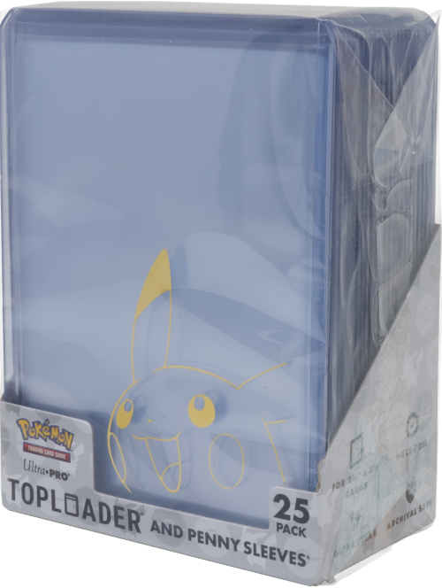 Pikachu Toploader And Penny Sleeves Combo Pack: 25 Count